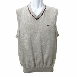 Tommy Hilfiger, V-Neck Sleeveless Pullover Vest ribbed hem Tommy Signature Flag